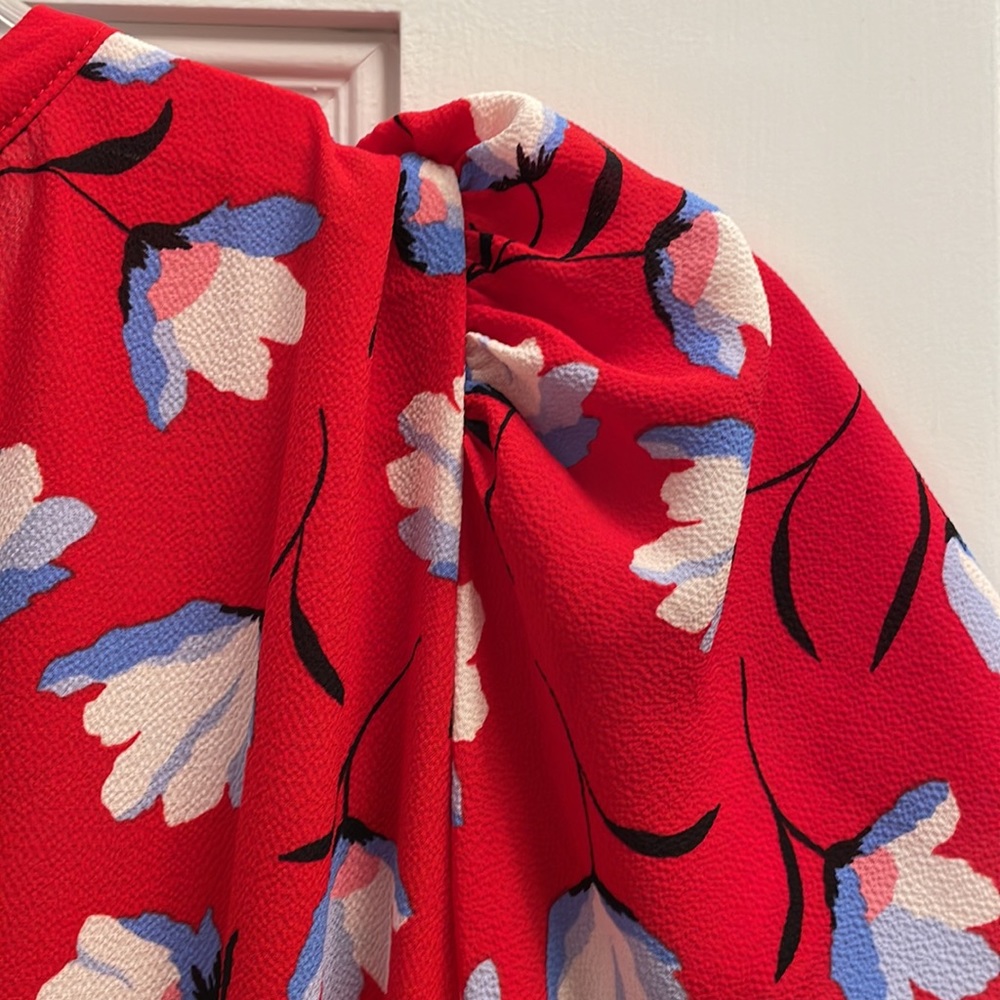 Talbots Flutter Sleeve Floral Dress NWT - Picture 6 of 10